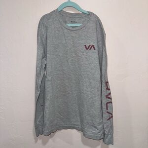 🏈 RVCA Boys Gray Long Sleeve Tee